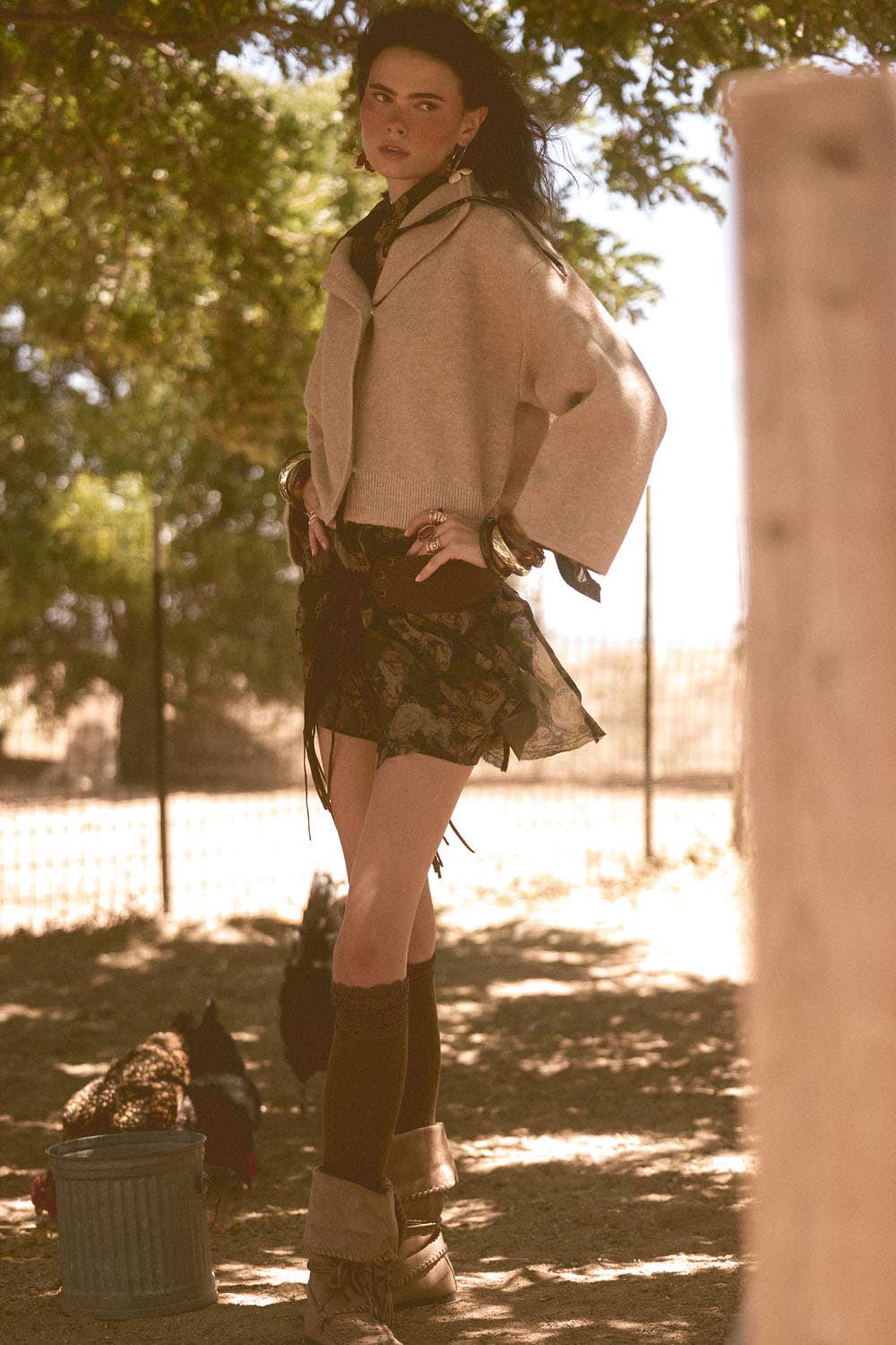 Solid Knit Snap-Front Wrap Sweater Jacket