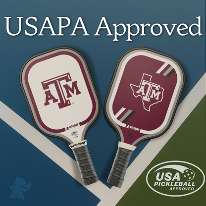 🏓 Pickleball Racquet – Texas A&M ❤️🤍