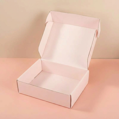 50pc, 4 sizes Pink corrugated cardboard mailer shipping box