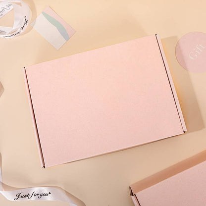 50pc, 4 sizes Pink corrugated cardboard mailer shipping box